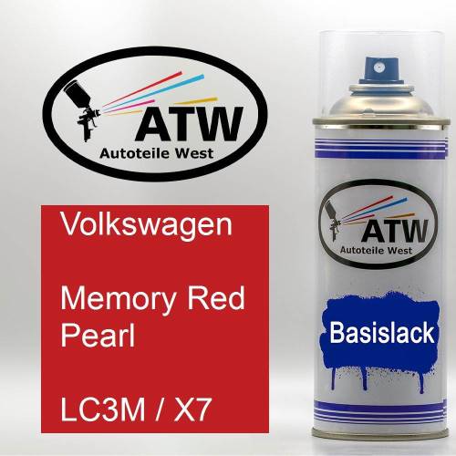 Volkswagen, Memory Red Pearl, LC3M / X7: 400ml Sprühdose, von ATW Autoteile West.